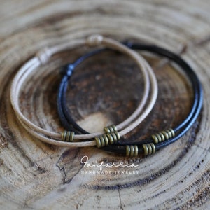 Turner Black and Tan Couple Bracelets Bronze accents