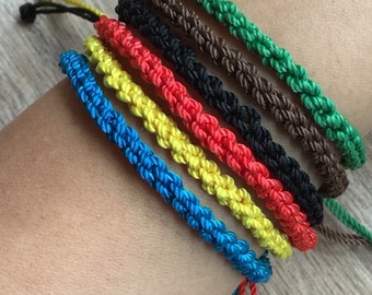 Gator, Waterproof Anklet, Stackable Bracelets, Braided Anklet, Unisex Anklet, Yellow, Red, Green, Blue Bracelets NA001042