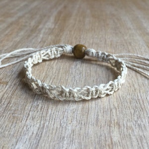 SoBe, Natural Hemp Anklet, Unisex, Braided Anklet, Macrame Anklet, Surfer Anklet, Macrame Bracelet, Beach Anklets, Hemp Bracelet HA001001