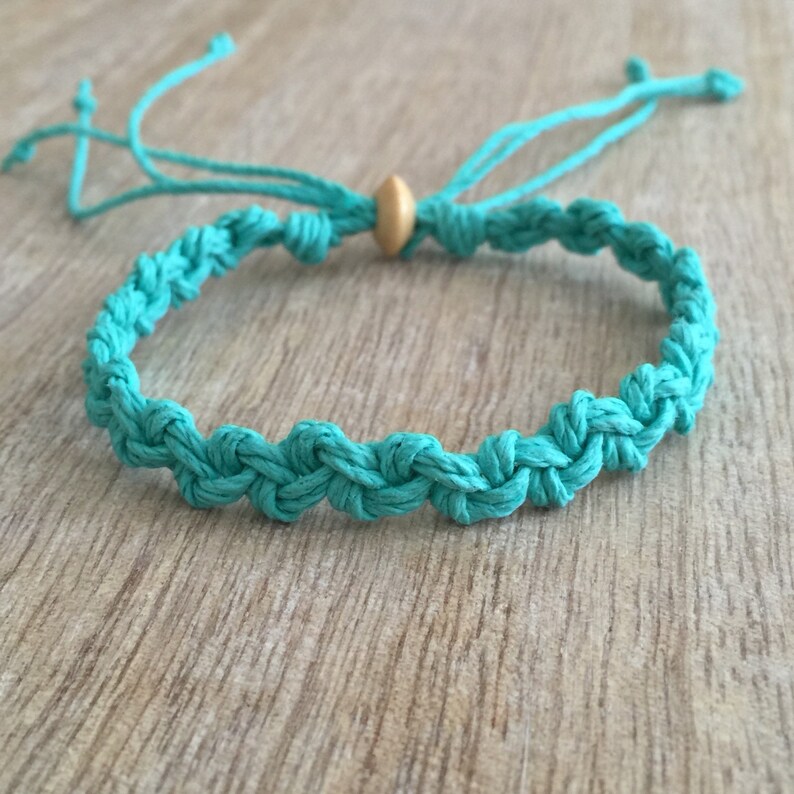 Shell Key Turquoise Hemp Anklet Braided Anklet Macrame Etsy
