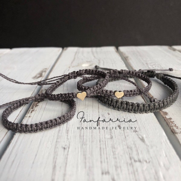 Heart Family Bracelets Gray LF001753