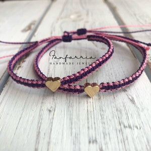 Mommy and me Purple and Pink Matching Bracelets