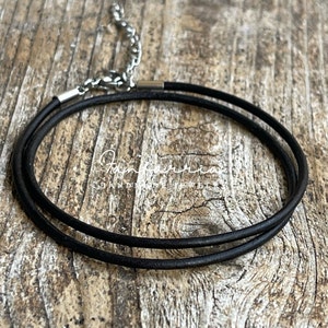 Black Leather Bracelet