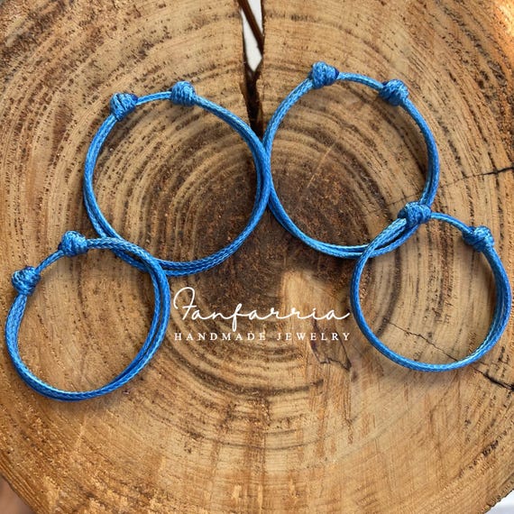 Collins, Azure Blue Family Bracelets, Waterproof Simple Cord - Main Image