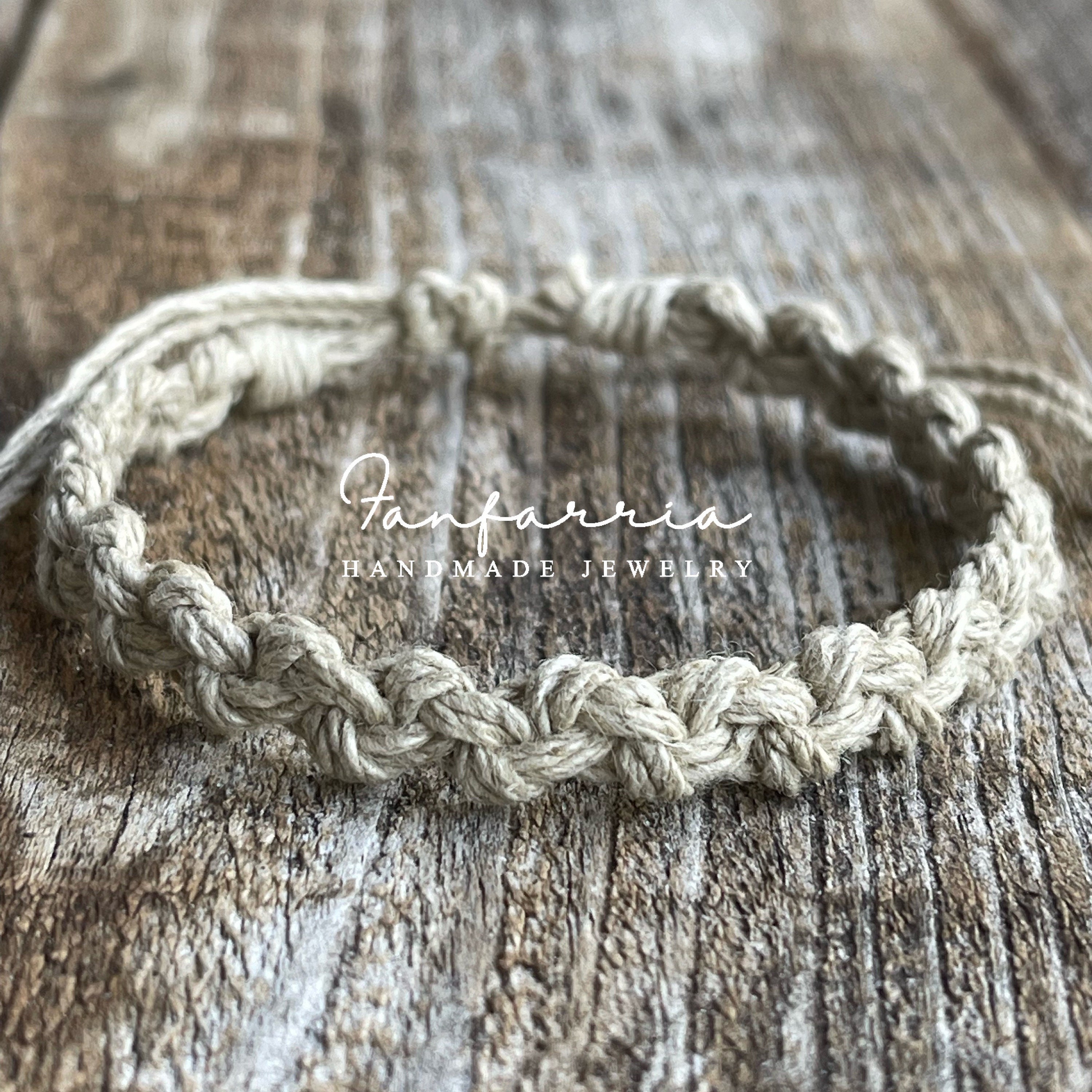 Macrame hemp shop bracelet