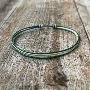 Pinellas, String Anklet, Teal and Green String Bracelet