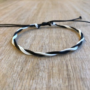 Boardwalk Black and White Anklet, Waterproof, Adjustable, Anklet WA001593