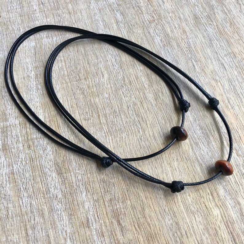 His and Hers Waterproof Couple Necklaces Tiger Eye Good Luck Necklace