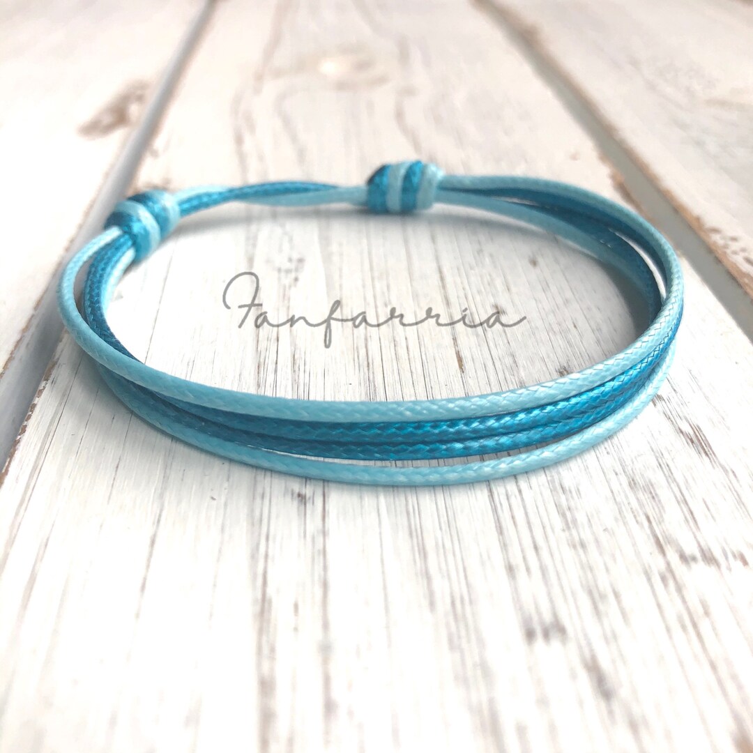 Blue Anklet String Pinellas, Light Blue String Anklet, Waterproof Beach Anklet, Adjustable ...