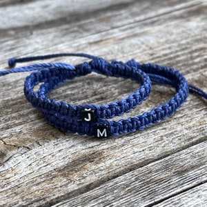 Initials Daddy and Me, Mommy and Me, Family Matching Bracelets  Waterproof