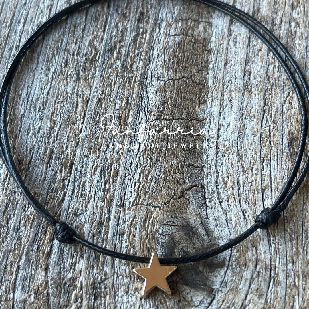 Gold Star Anklet Adjustable More Colors to Choose Etsy