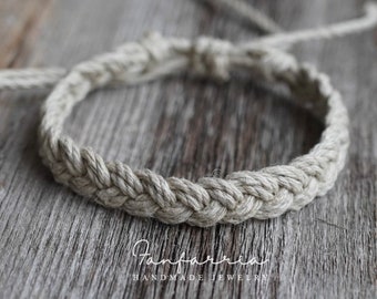 South Beach, bracelet homme en macramé naturel respectueux de l'environnement