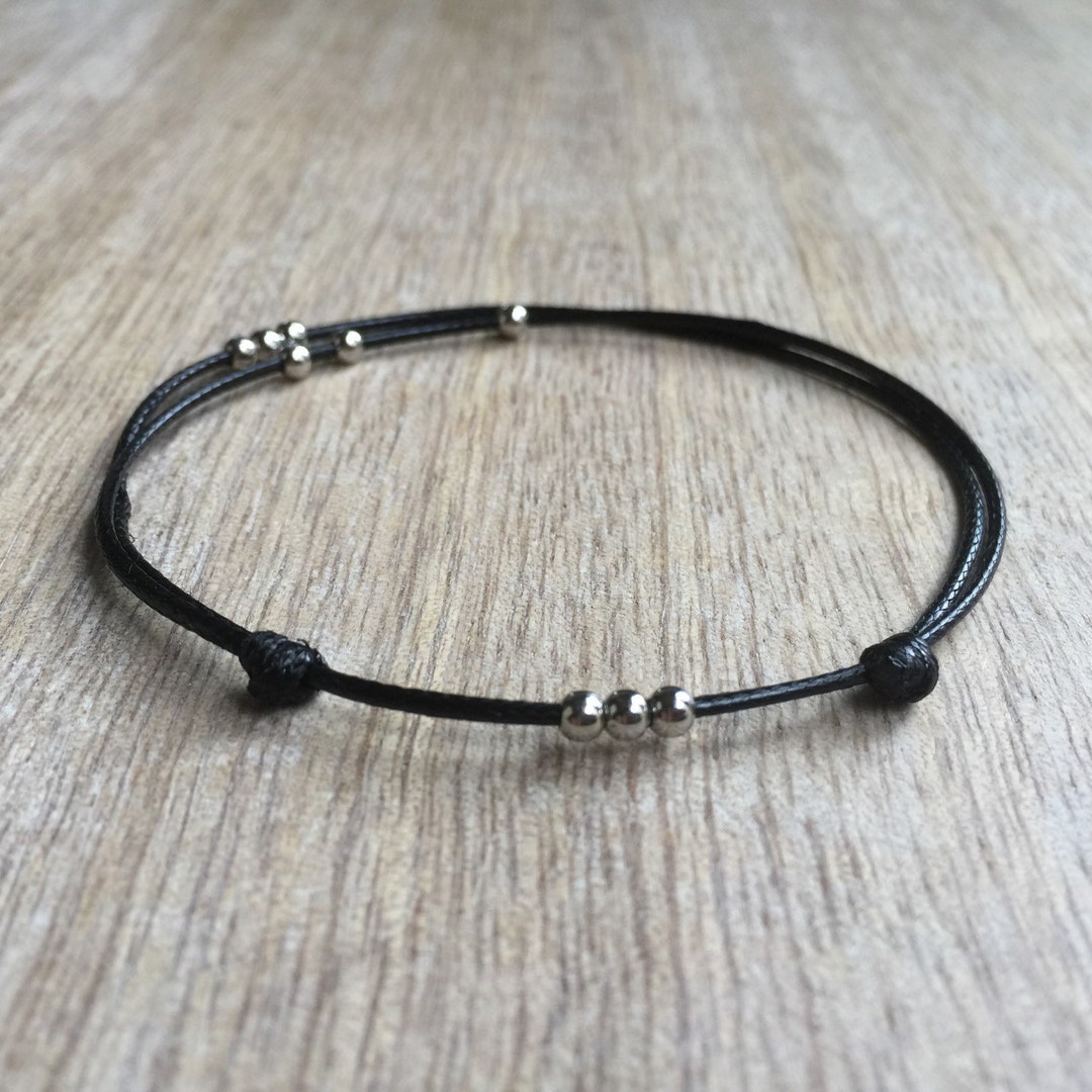 A beautiful black beaded anklet