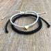 Miramar Gold Heart Couple Bracelets, Black and White His and Hers WC001726 