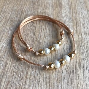 Gables, Gold Mommy and Me  Pearl bracelets, Mom and Daughter bracelets, Matching bracelets, Waterproof WM001479