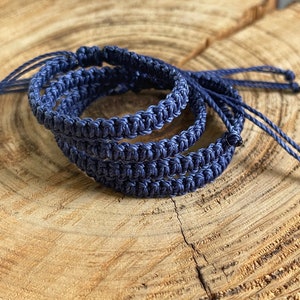 Blue Macrame Family Bracelets Matching Bracelets
