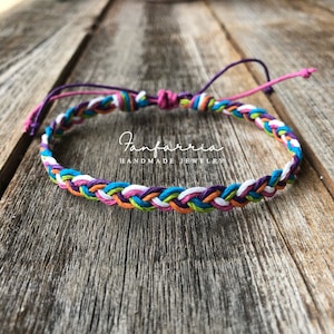 South Beach Hemp Braided Colorful Bracelet Anklet HA001938