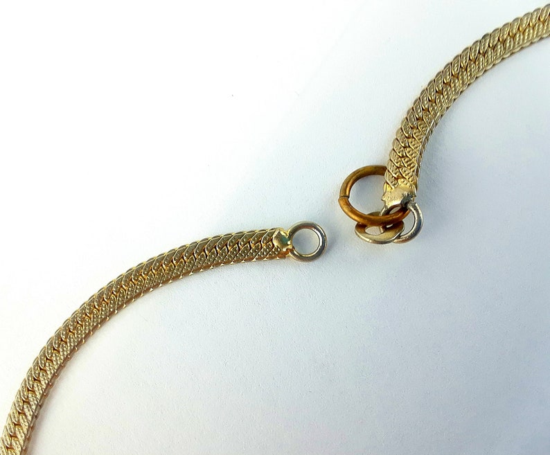 14K White GOLD Plated Herring BONE Chain Necklace 24 Long 17 GRAMS Vary