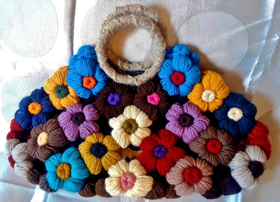 entirely knit handmade handbag by Bangkok Green w… - image 2