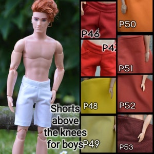 shorts above the knees for boys - more types of male dolls - see next photo / + muscular /