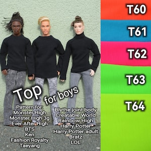 Top for boys - more types of male dolls - see next photo / + muscular /