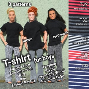 T-shirt for boys - more types of male dolls - see next photo / + muscular /