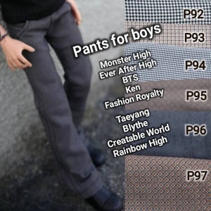Pants for boys - more types of male dolls - see next photo / + muscular, Lebron, Dream/