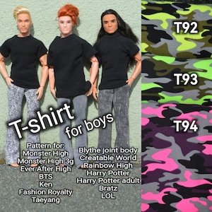 T-shirt for boys - more types of male dolls - see next photo / + muscular /