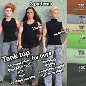 Tank top for boys - more types of male dolls - see next photo / + muscular /