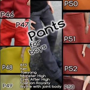 Pants for boys - more types of male dolls - see next photo / + muscular, Lebron, Dream/