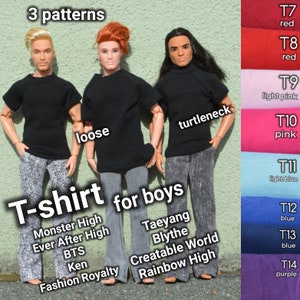 T-shirt for boys - more types of male dolls - see next photo / + muscular /