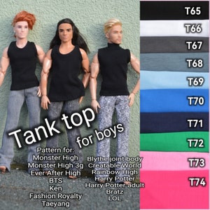 Tank top for boys - more types of male dolls - see next photo / + muscular /