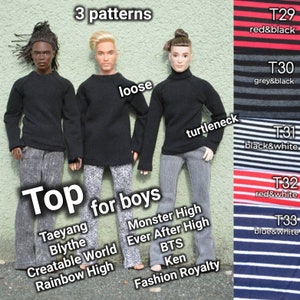 Top for boys - more types of male dolls - see next photo / + muscular /