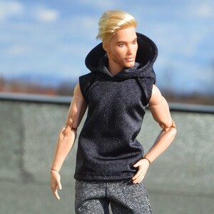 Tank top with hood for boys - more types of male dolls - see next photo