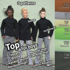 Top for boys - more types of male dolls - see next photo / + muscular /