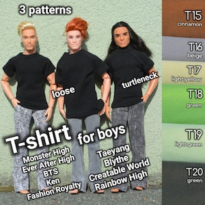 T-shirt for boys - more types of male dolls - see next photo / + muscular /