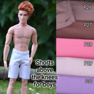 Shorts above the knees for boys - more types of male dolls - see next photo / + muscular /