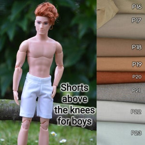 Shorts above the knees for boys - more types of male dolls - see next photo / + muscular /