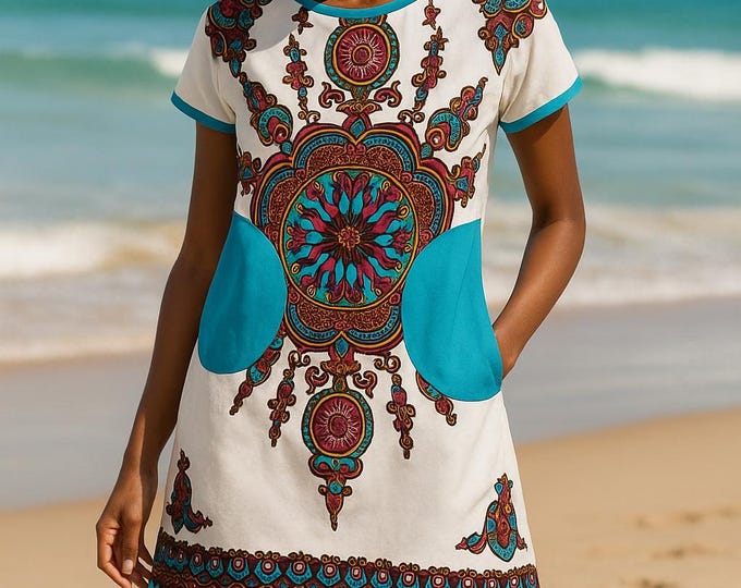 African fabric Tunic, Capulana Tunic, Tunics, Women's Clothing, Blouses, Summer Dress, African Fabric, Original Clothes, African Clothes
