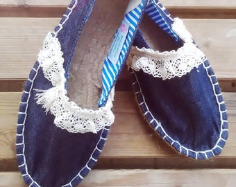 Damespadriller och kilklackar, Handgjorda skor, Espadriller, Espadriller, Mockasiner, Sandaler, Damskor, Damslip-ons, Specialdesignade espadriller