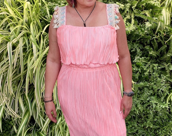 Paradise Dress, Maxi dress, Pink dress, Summer dress, Women Dress