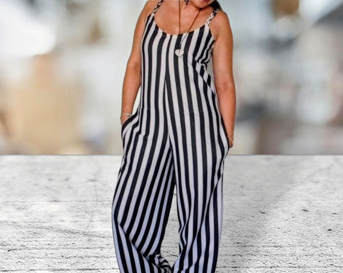 Jumpsuit, Jumpsuits & Rompers, Handmade in Portugal, Made4You, Jumpsuit, Party Wear, Wedding Jumpsuit, Summer Jumpsuit, Striped Jumpsuit