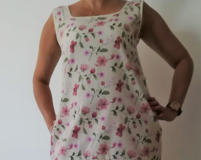 Floral dress, Women dress, Cotton dress, Vintage dress