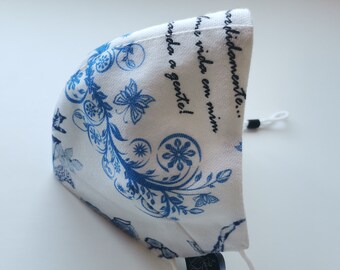 Florbela Model Mask, Washable mask, Reusable face mask, Cotton mask, Travel mask, Anti Dust mask, Stoffmaske, Fabric Facemask, Masks