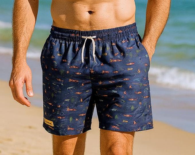 Retro Beach Style Swim Shorts | Size M/L | Comfort & Cool Look for Sunny Days