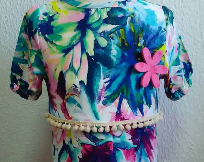 Girls Dress, Handmade Dress, Tropical girl dress, Child, Cotton child dress, Girl Clothing, Twin