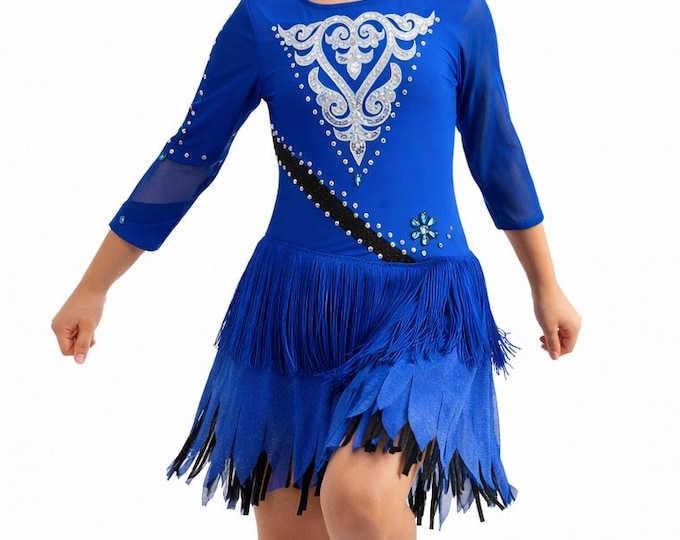 Children's Rhythmic Gymnastics Swimsuit – Royal Blue, 10 years old, We also make to measure