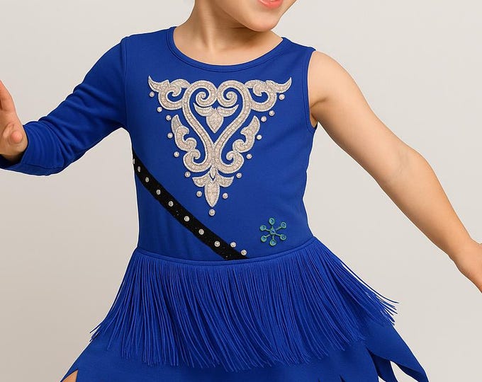 Children's Rhythmic Gymnastics Swimsuit – Royal Blue, 10 years old, We also make to measure
