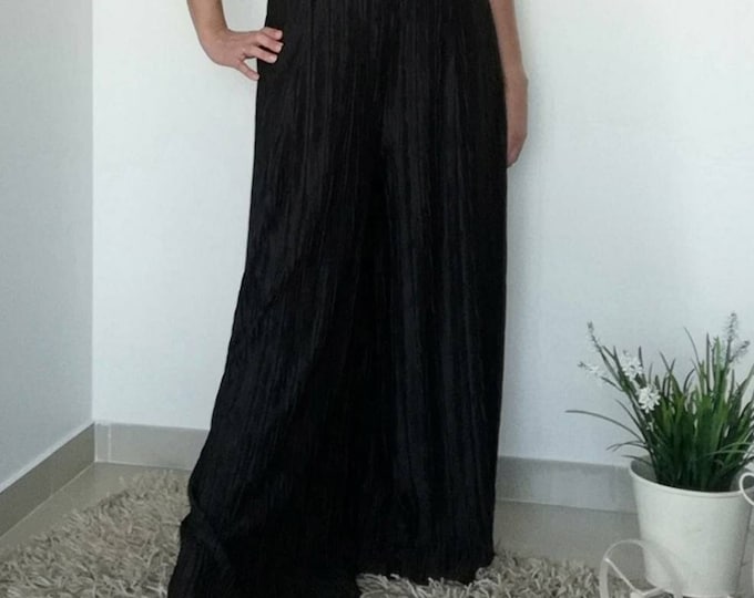 Black pleated pants, pantaloon, Pants, Plus Size fashion, Womens clothing