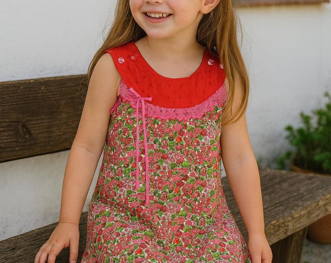Dress child, Vestido de Criança, Girls Clothing, Dresses, English embroidered dress, Handmade